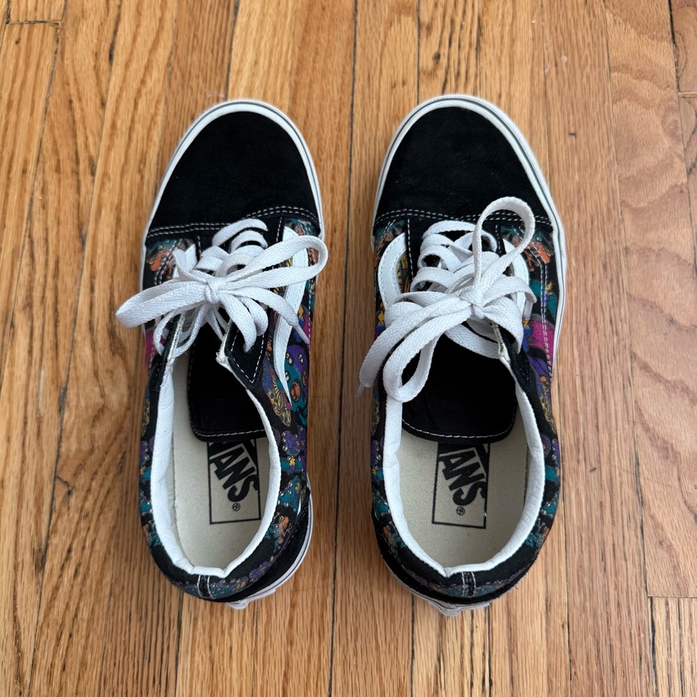 Vans Old Skool Trippy Skull Print Sneakers Women’s Size 6.5 Black Multicolor - Picture 3 of 6